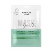 Kimoco Beauty Green Tea & Postbiotics Regulating and Toning maska za lice 23ml