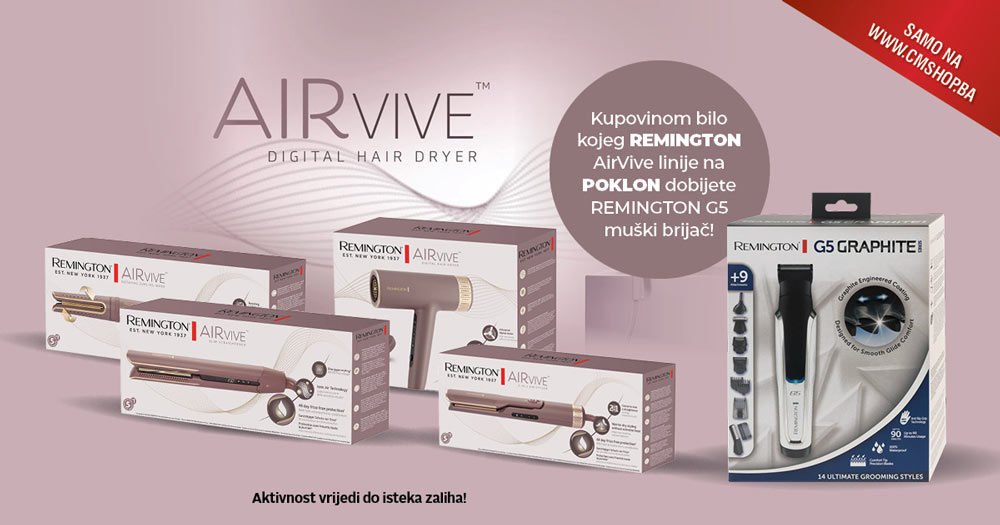 Remington AirVive | Nemojte samo ukrotiti stršeće vlasi, oblikujete ih.