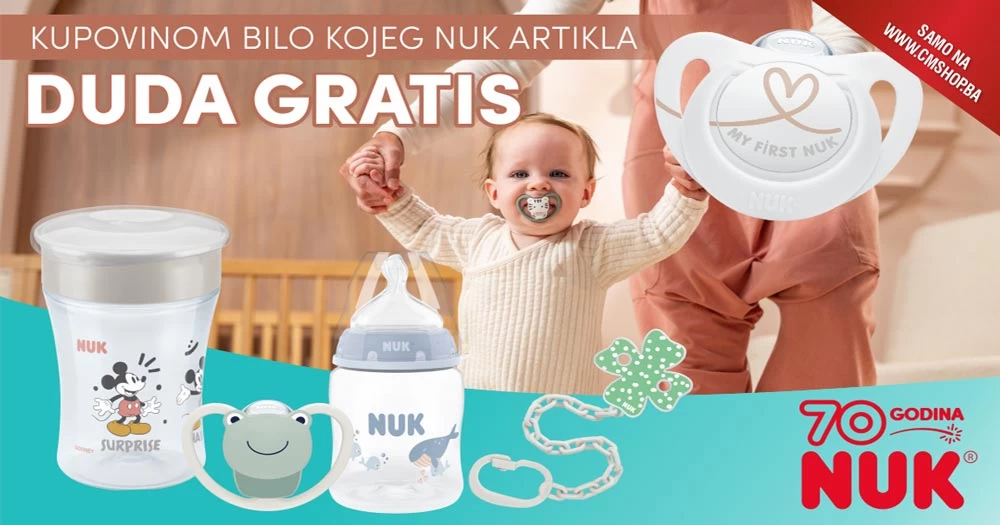 Kupovinom bilo kojeg NUK artikla - duda gratis!
