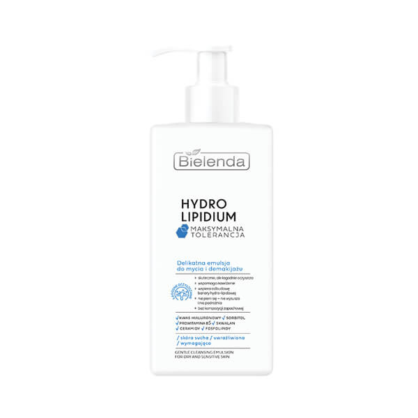 Bielenda HYDROLIPIDUM hidratantna, nježna emulzija za umivanje i uklanjanje make upa za suhu i osjetljivu kožu 300ml