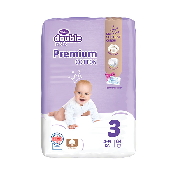 Violeta Cotton Premium pelene veličina 3 64 kom.