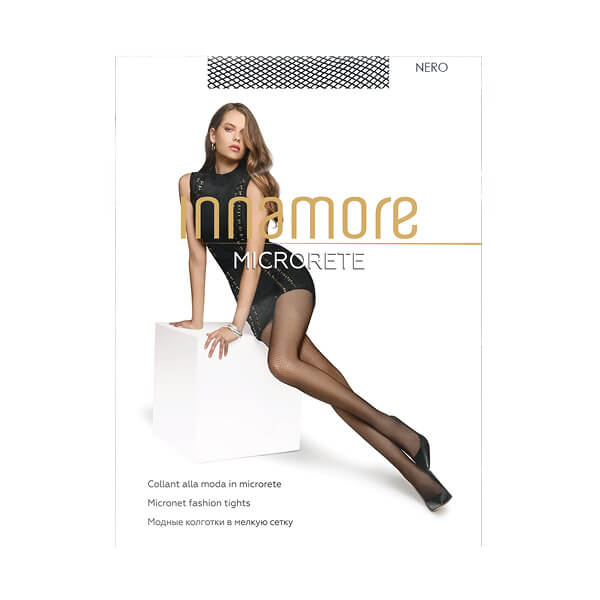 Innamore ženske čarape Microrete nero 3/4